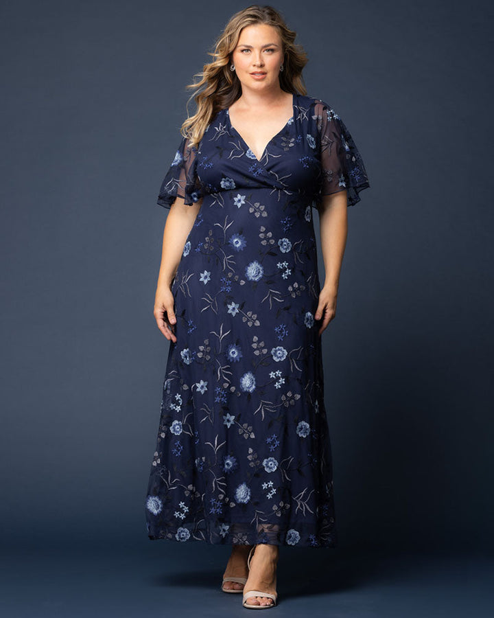 Embroidered Elegance Evening Gown