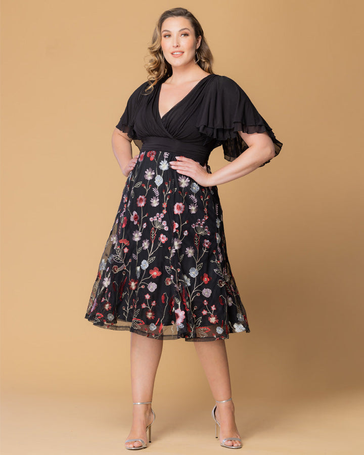 Lillian Embroidered Cocktail Dress
