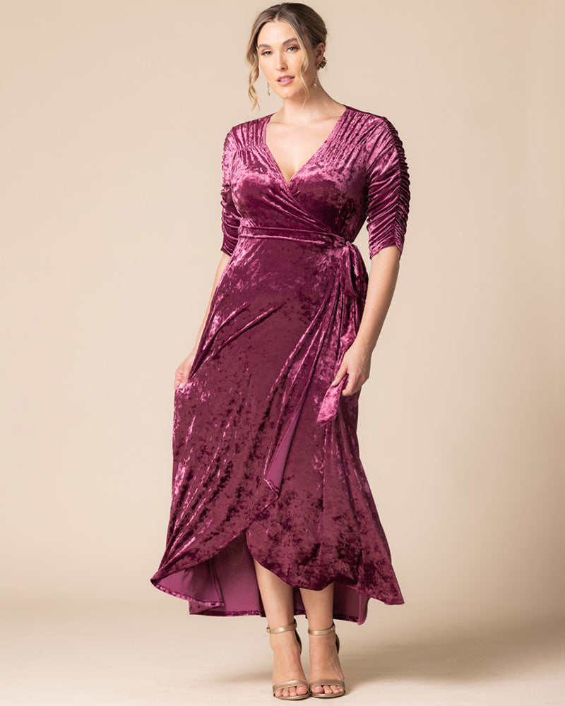 Cara Velvet Wrap Gown