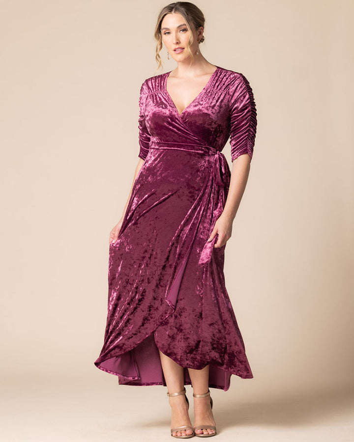 Cara Velvet Wrap Gown