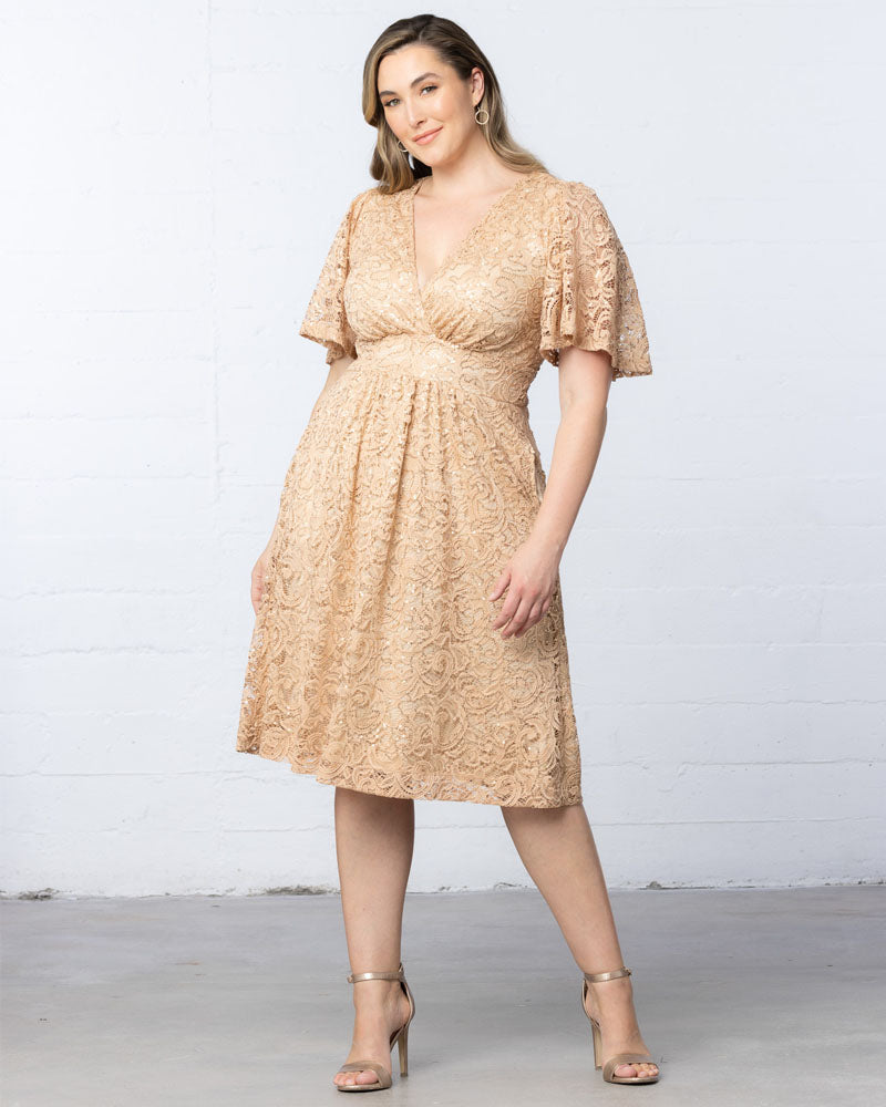 Starry Sequined Lace Cocktail Dress - Sale!