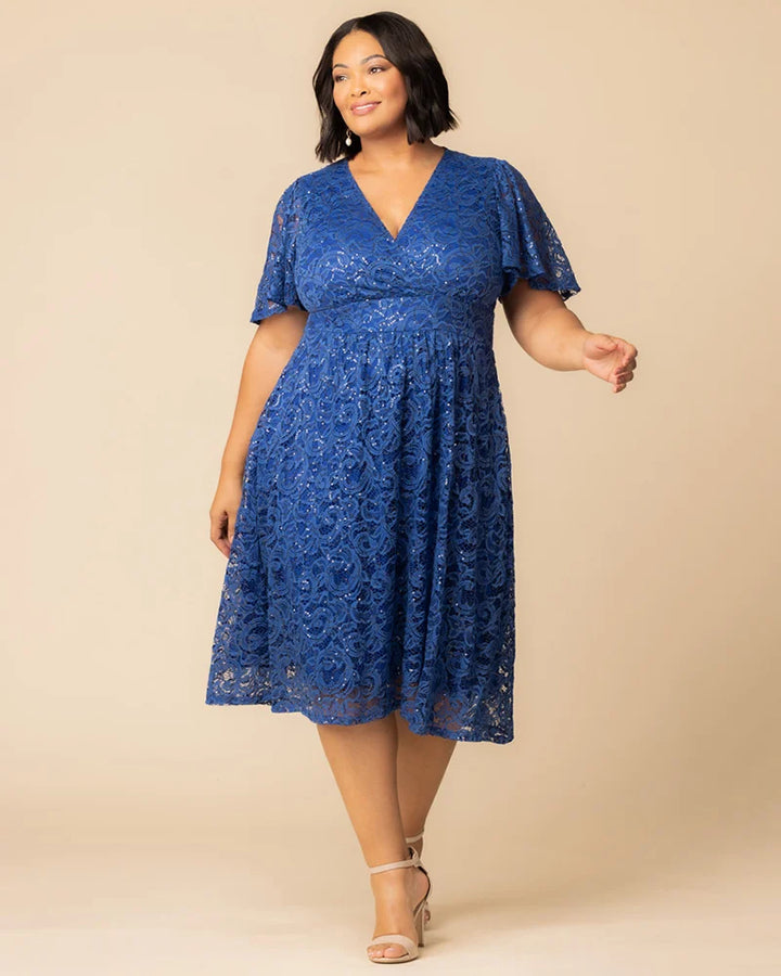 Starry Sequined Lace Cocktail Dress - Sale!