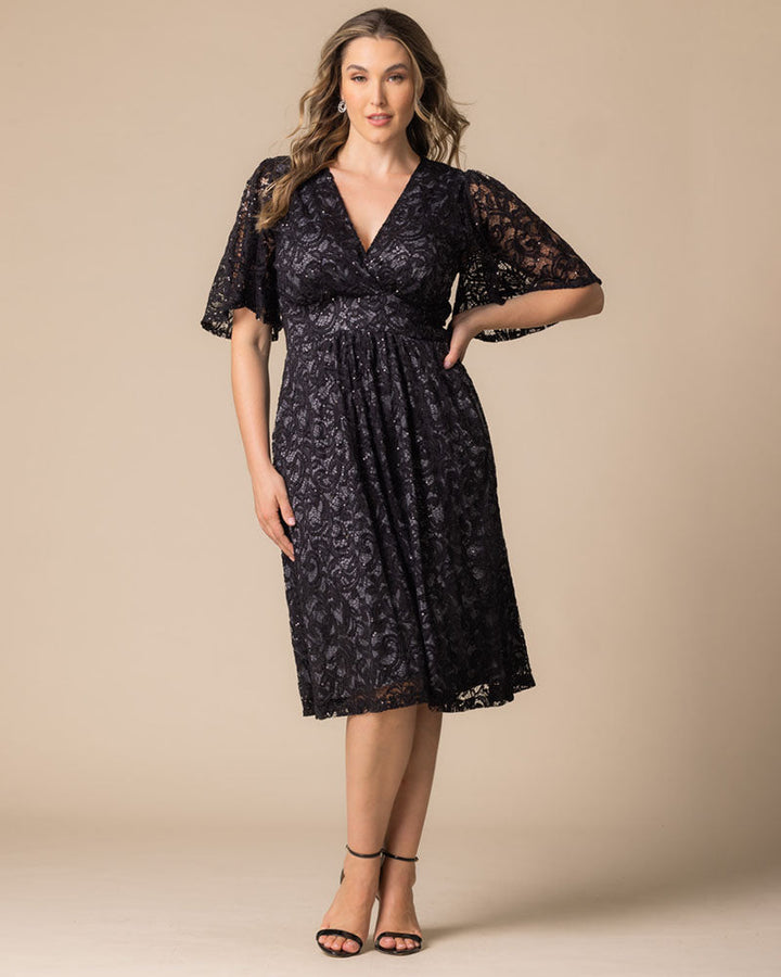 Starry Sequined Lace Cocktail Dress - Sale!