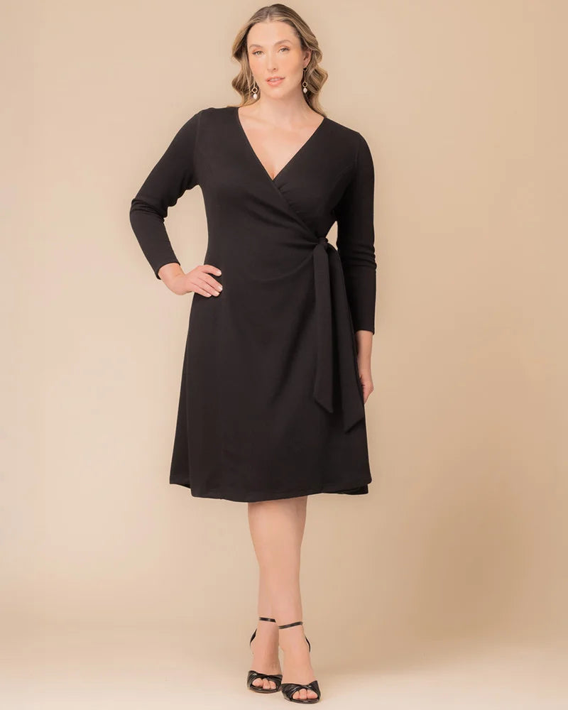 London Jumper Knit Wrap Dress - Sale!