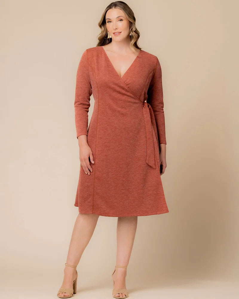 London Jumper Knit Wrap Dress - Sale!