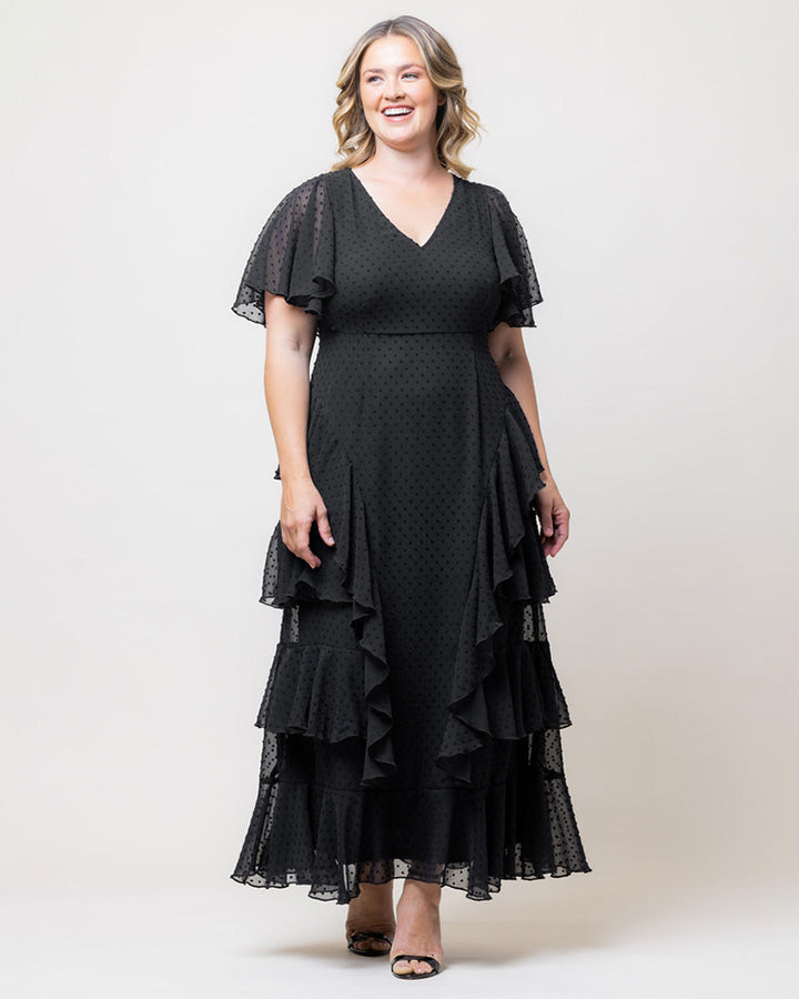 Tour de Flounce Chiffon Evening Gown - Sale!