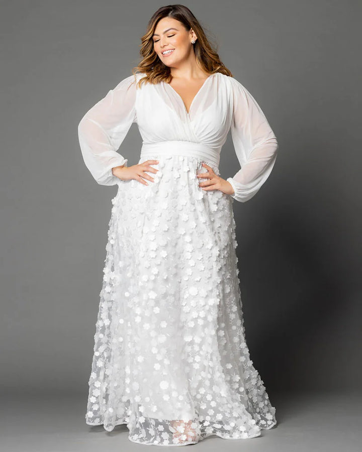 Enchanted Garden Long Sleeve Wedding Gown