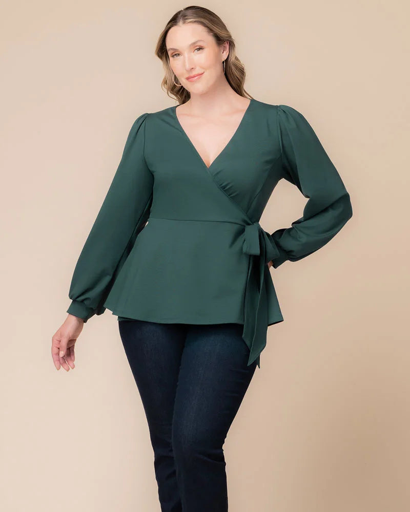 Natasha Long Sleeve Wrap Top