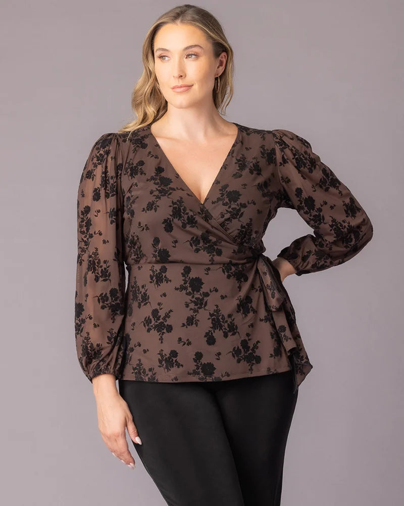 Alissa Long Sleeve Wrap Top
