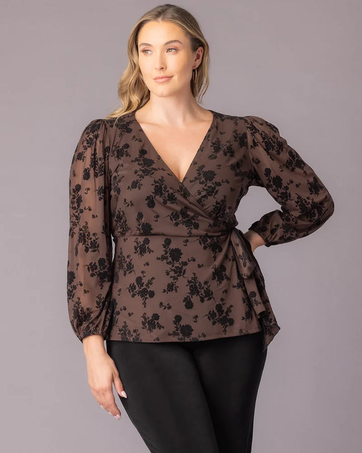 Alissa Long Sleeve Wrap Top