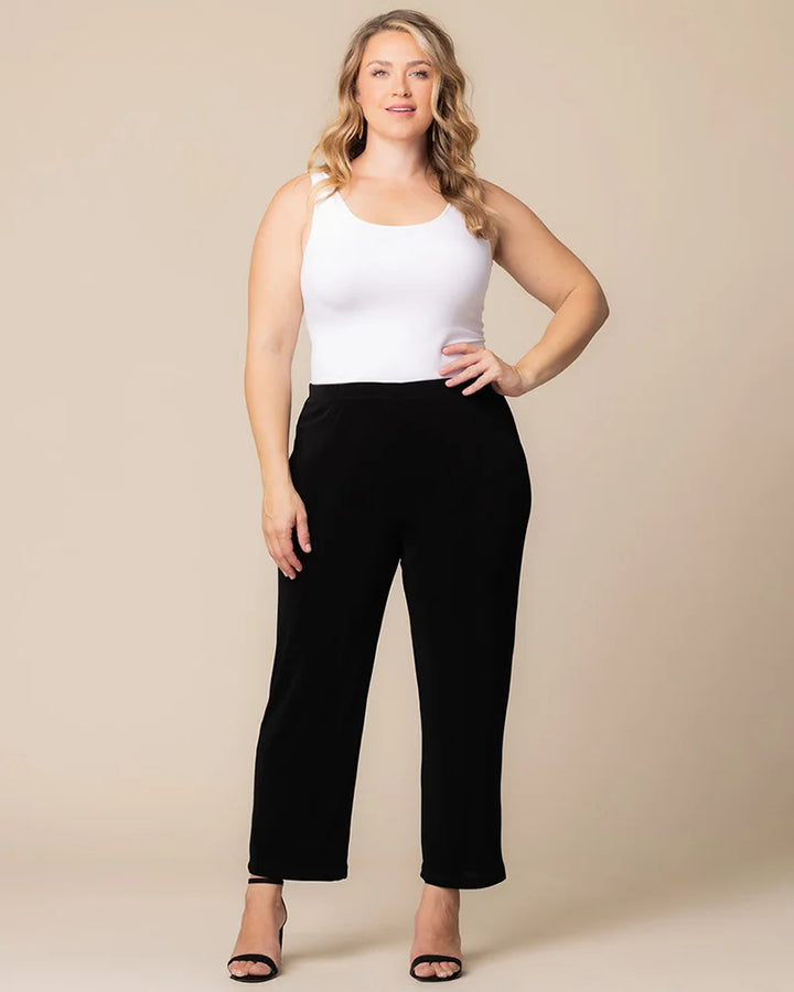 Classic Petite Pull-On Straight Leg Trousers by Vikki Vi