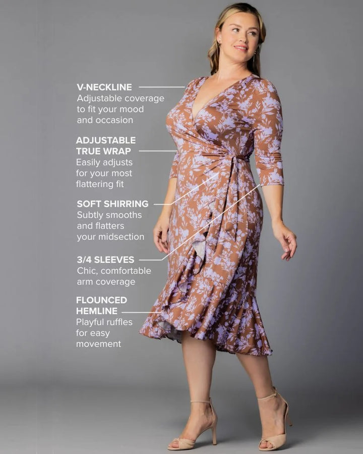 Flirty Flounce Wrap Dress