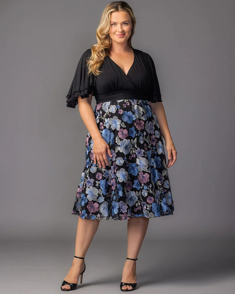 Lillian Embroidered Cocktail Dress