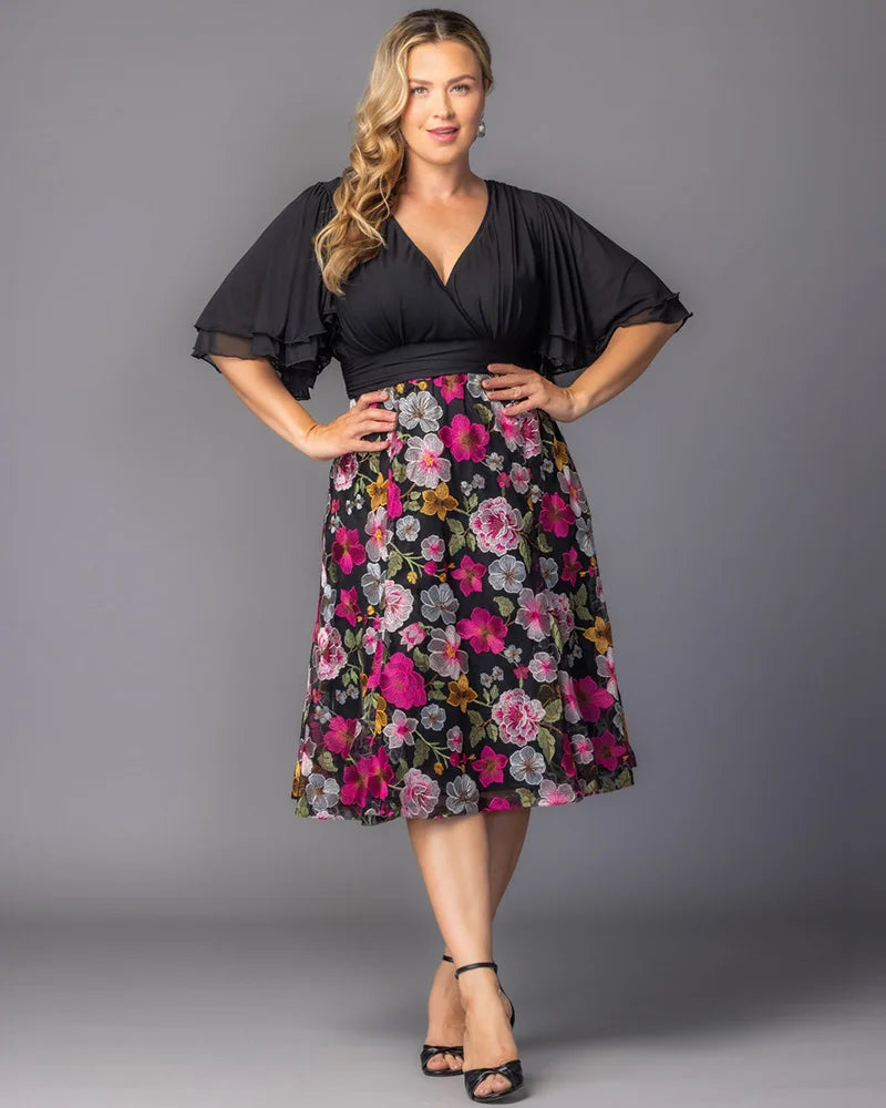 Lillian Embroidered Cocktail Dress