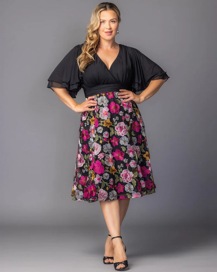 Lillian Embroidered Cocktail Dress