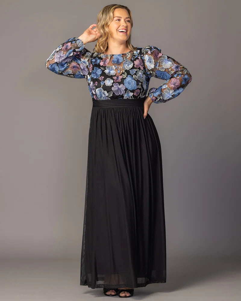 Eternal Embroidered Bodice Evening Gown