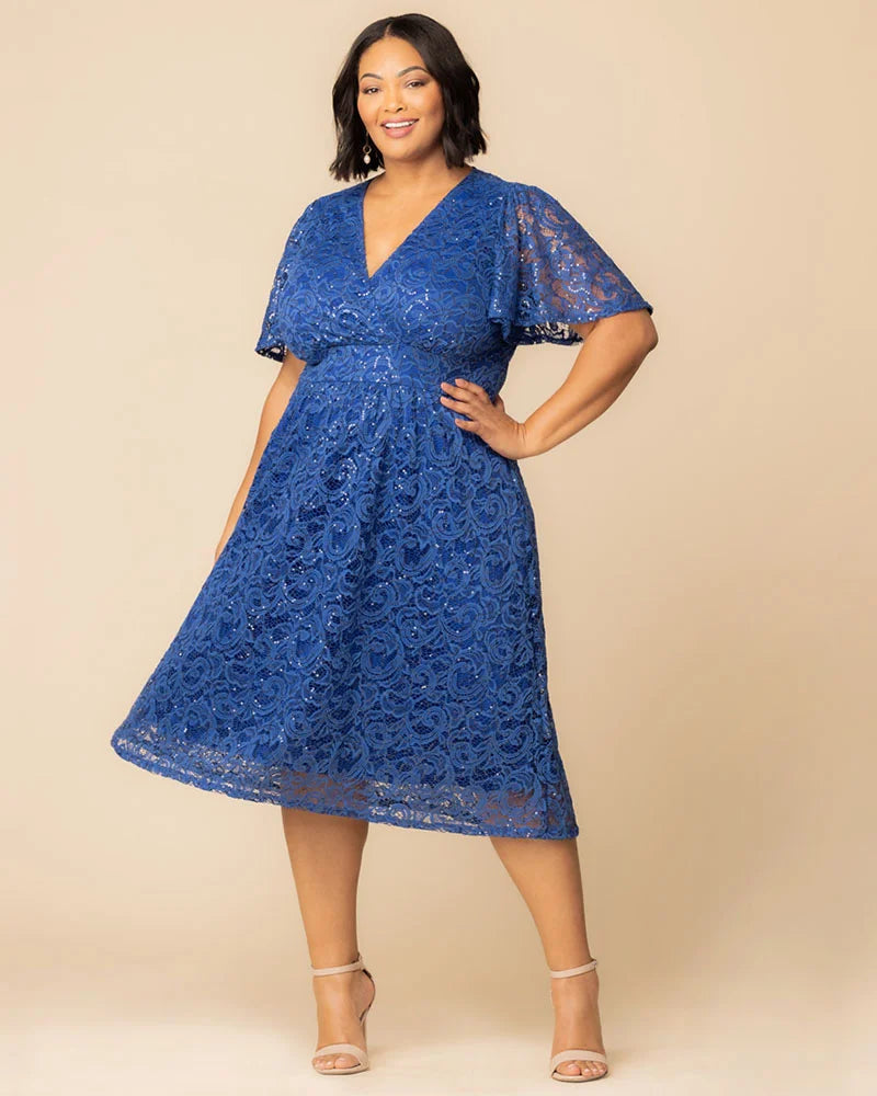 Starry Sequined Lace Cocktail Dress - Sale!