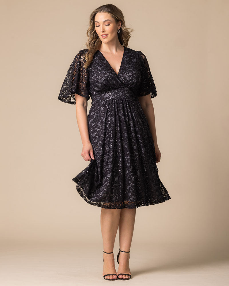 Starry Sequined Lace Cocktail Dress - Sale!