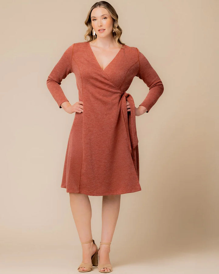 London Jumper Knit Wrap Dress - Sale!
