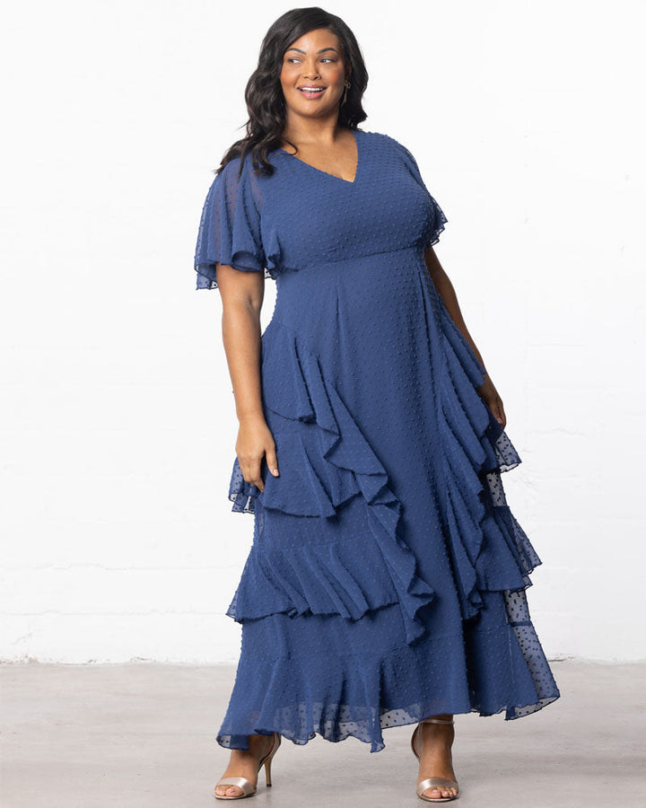 Tour de Flounce Chiffon Evening Gown - Sale!