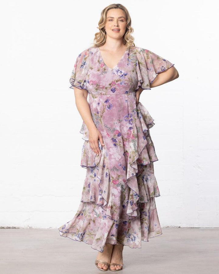 Tour de Flounce Chiffon Evening Gown - Sale!