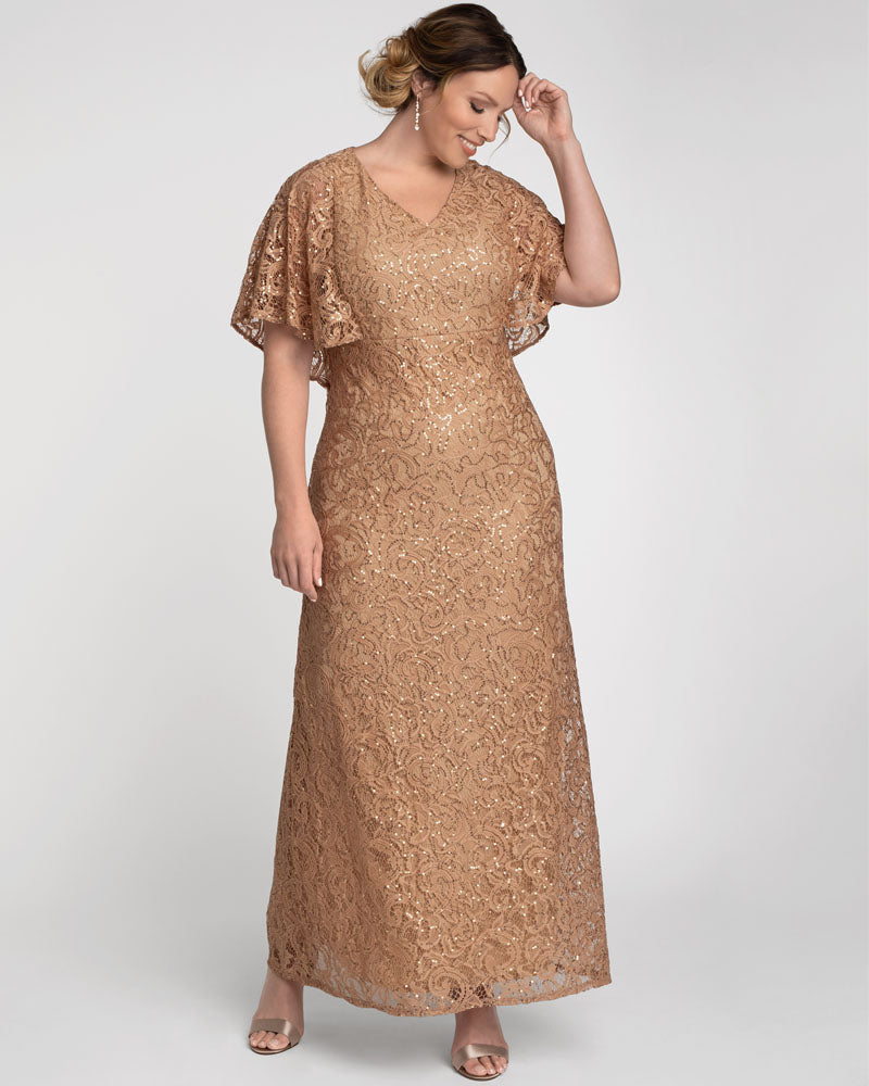 Celestial Cape Sleeve Gown - Sale!