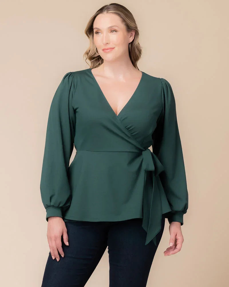 Natasha Long Sleeve Wrap Top