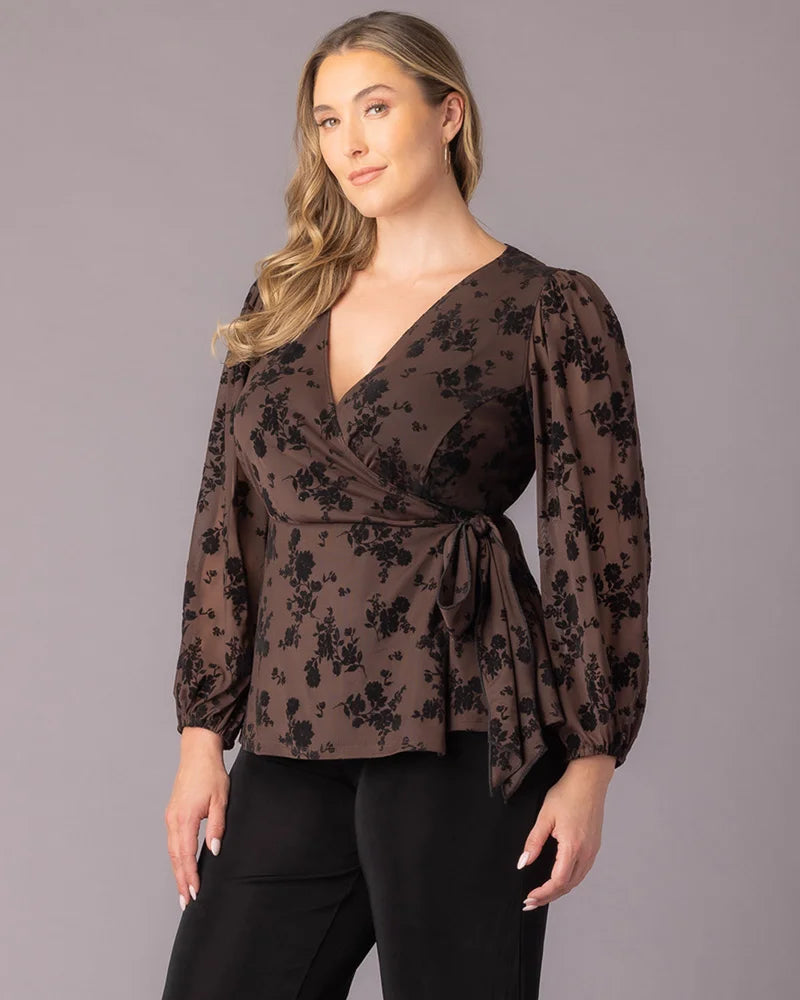 Alissa Long Sleeve Wrap Top