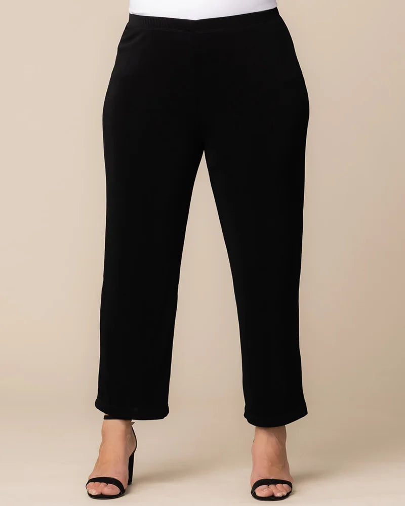 Classic Petite Pull-On Straight Leg Trousers by Vikki Vi