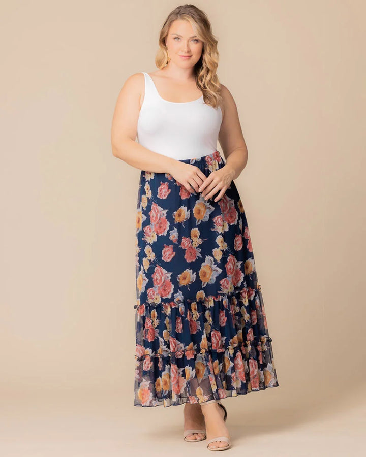 Isla Tiered Mesh Maxi Skirt – Sale!
