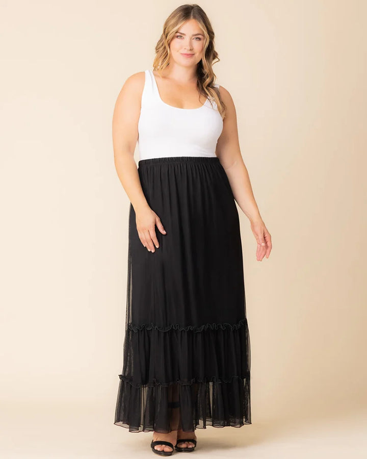 Isla Tiered Mesh Maxi Skirt – Sale!