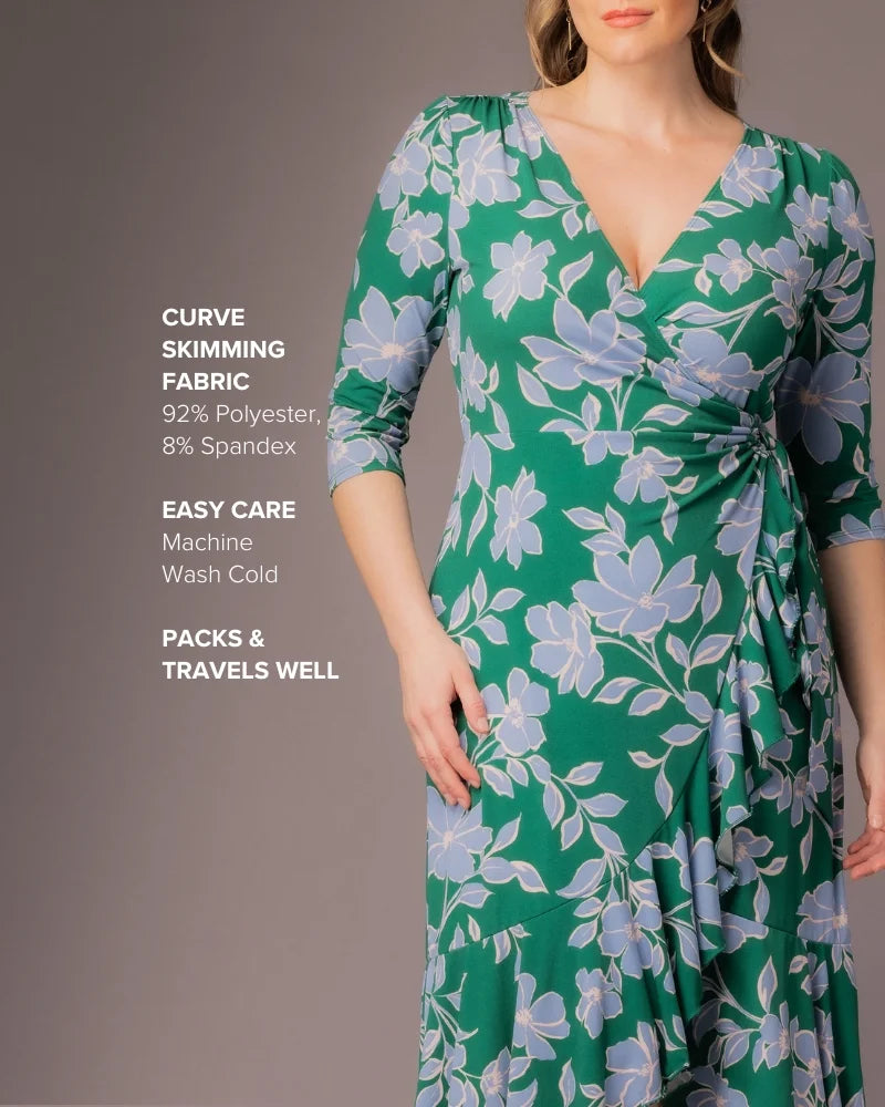 Flirty Flounce Wrap Dress