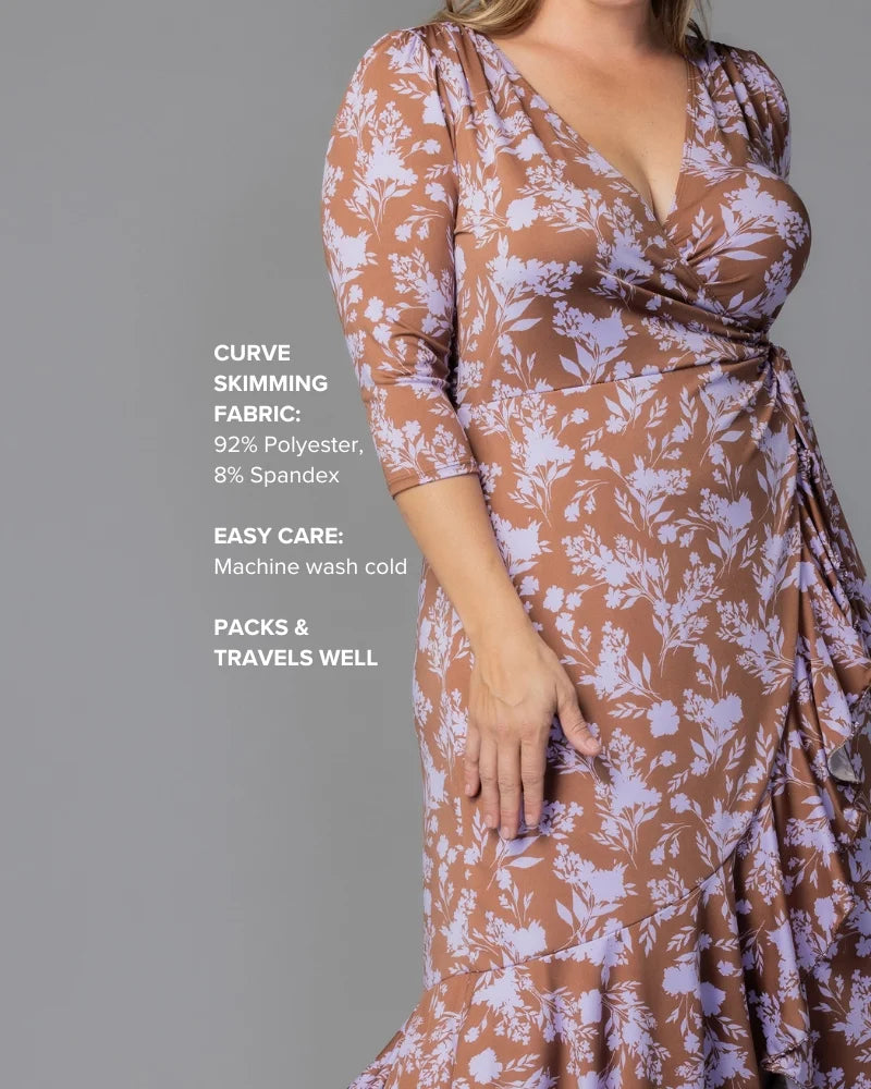 Flirty Flounce Wrap Dress