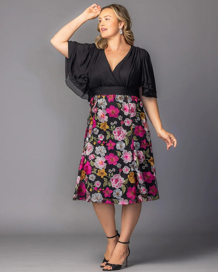 Lillian Embroidered Cocktail Dress