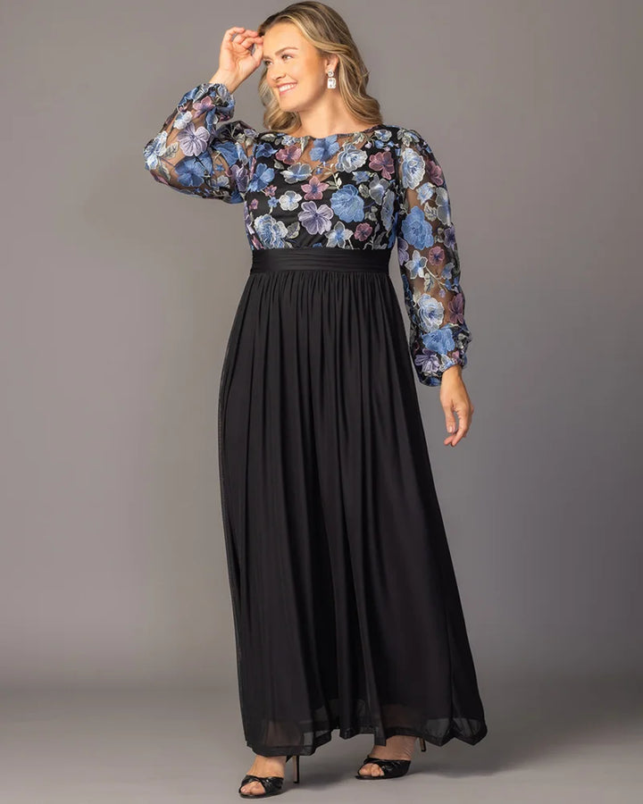 Eternal Embroidered Bodice Evening Gown