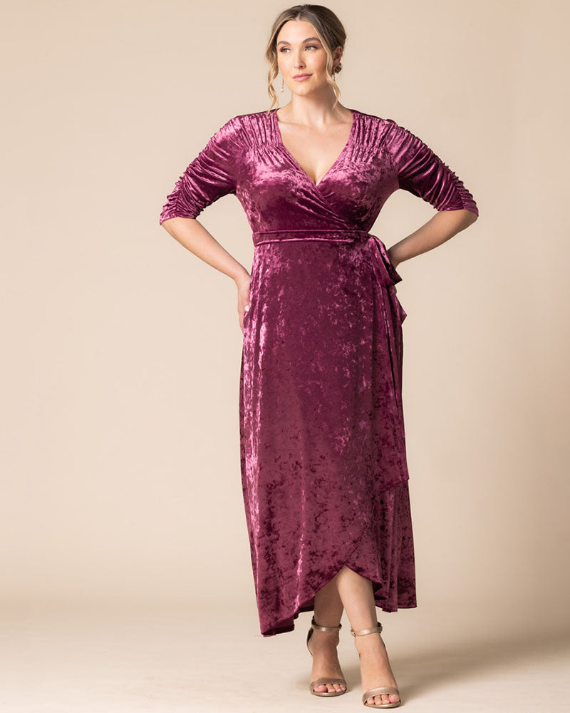 Cara Velvet Wrap Gown