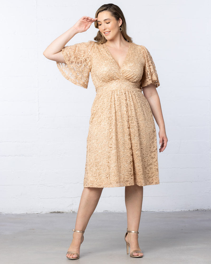 Starry Sequined Lace Cocktail Dress - Sale!