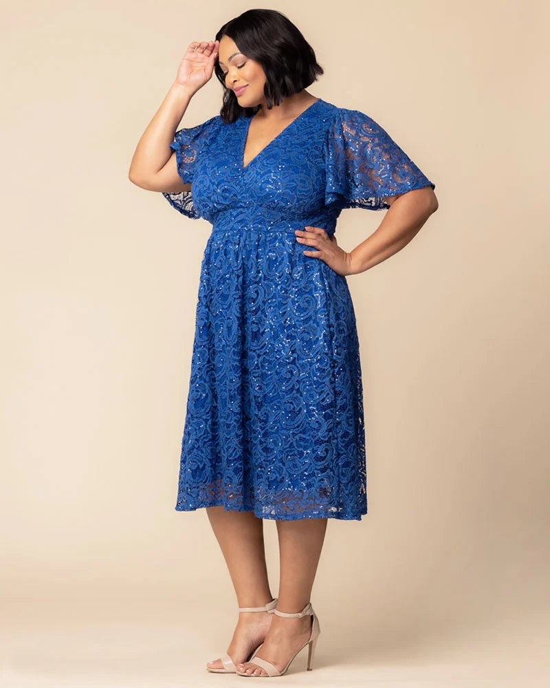 Starry Sequined Lace Cocktail Dress - Sale!