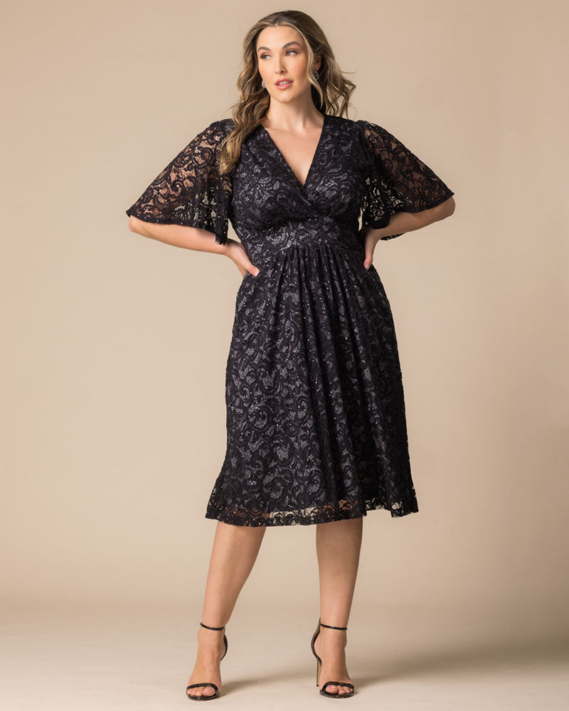 Starry Sequined Lace Cocktail Dress - Sale!