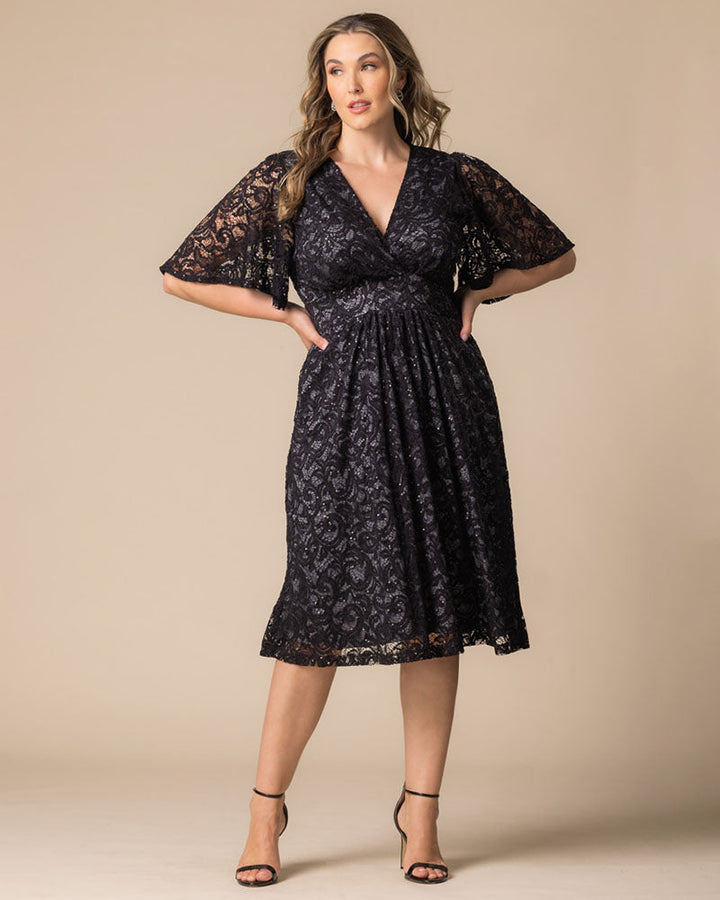 Starry Sequined Lace Cocktail Dress - Sale!