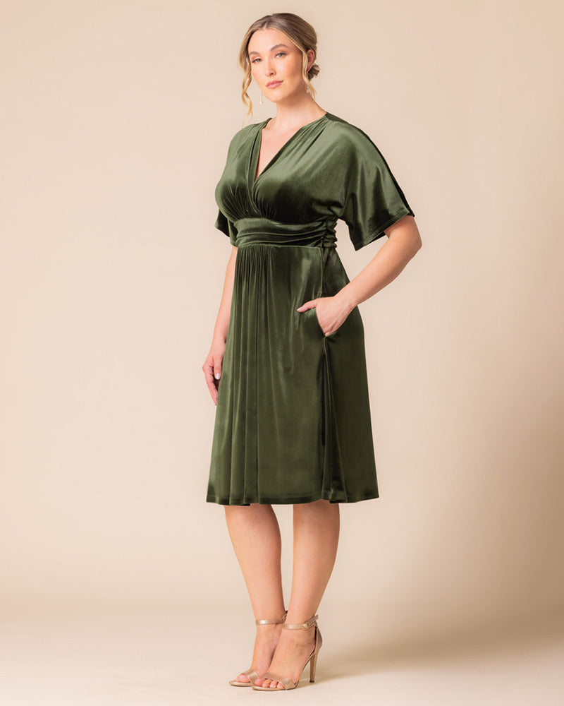 Angelic Velvet Midi Cocktail Dress