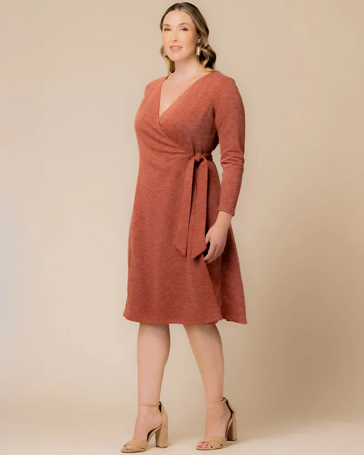 London Jumper Knit Wrap Dress - Sale!