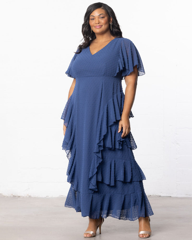 Tour de Flounce Chiffon Evening Gown - Sale!