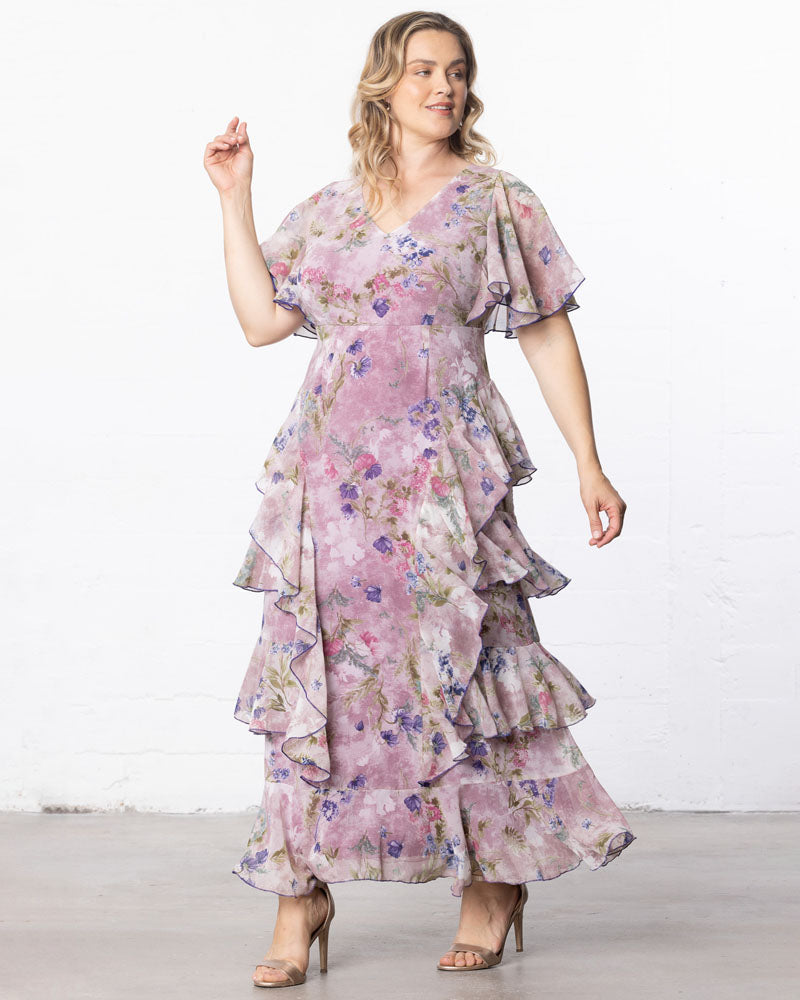 Tour de Flounce Chiffon Evening Gown - Sale!