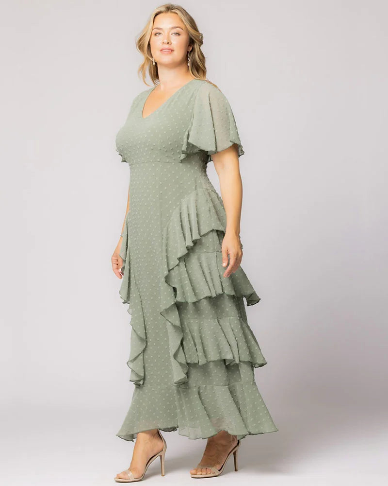 Tour de Flounce Chiffon Evening Gown - Sale!