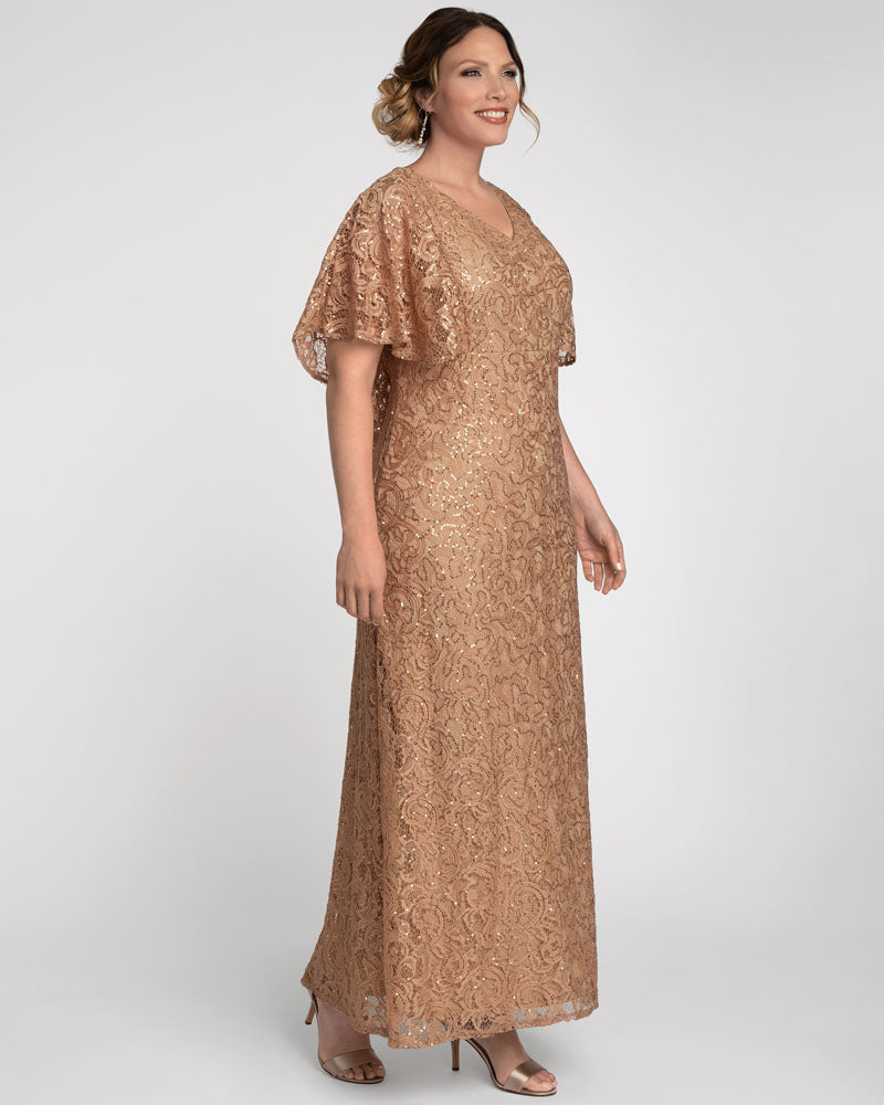 Celestial Cape Sleeve Gown - Sale!