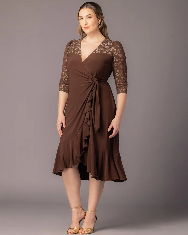 Lavish Lace Wrap Dress