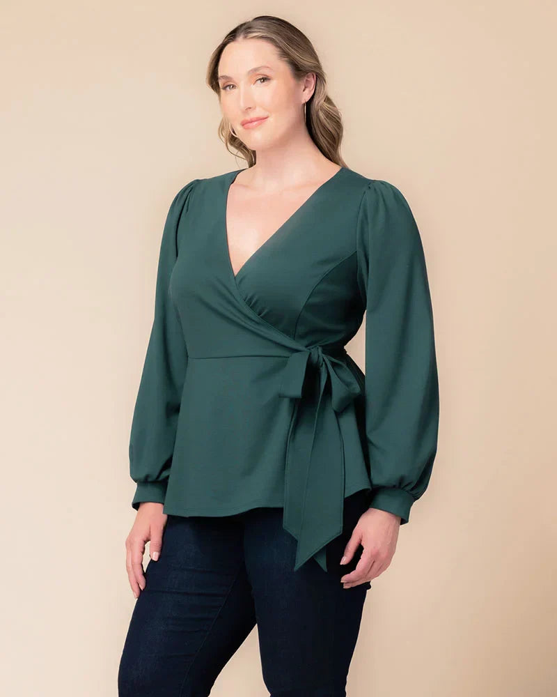 Natasha Long Sleeve Wrap Top