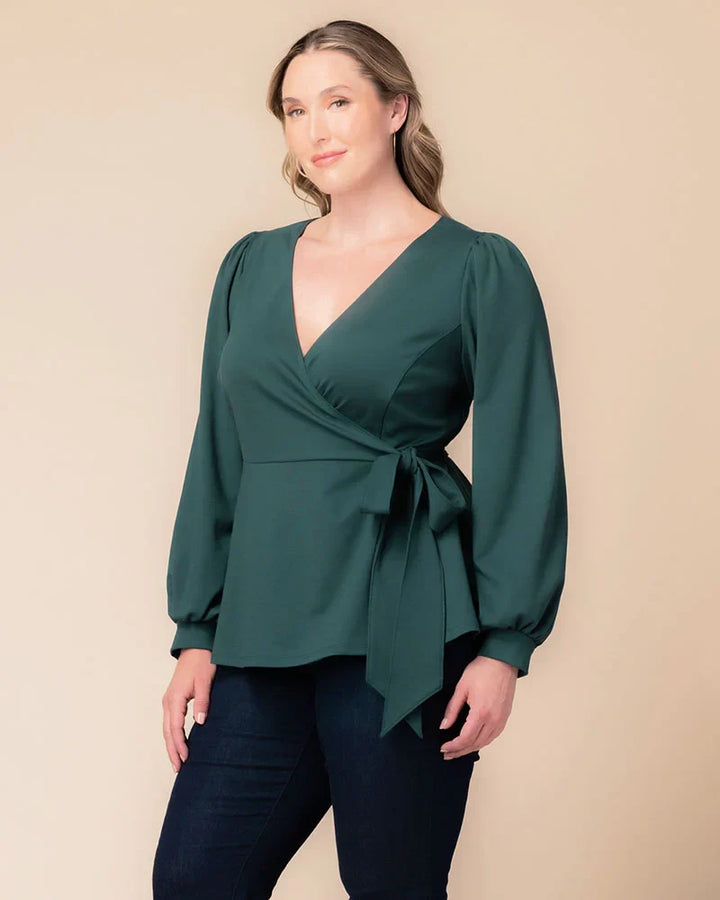 Natasha Long Sleeve Wrap Top