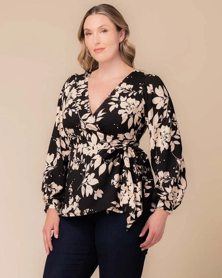 Natasha Long Sleeve Wrap Top